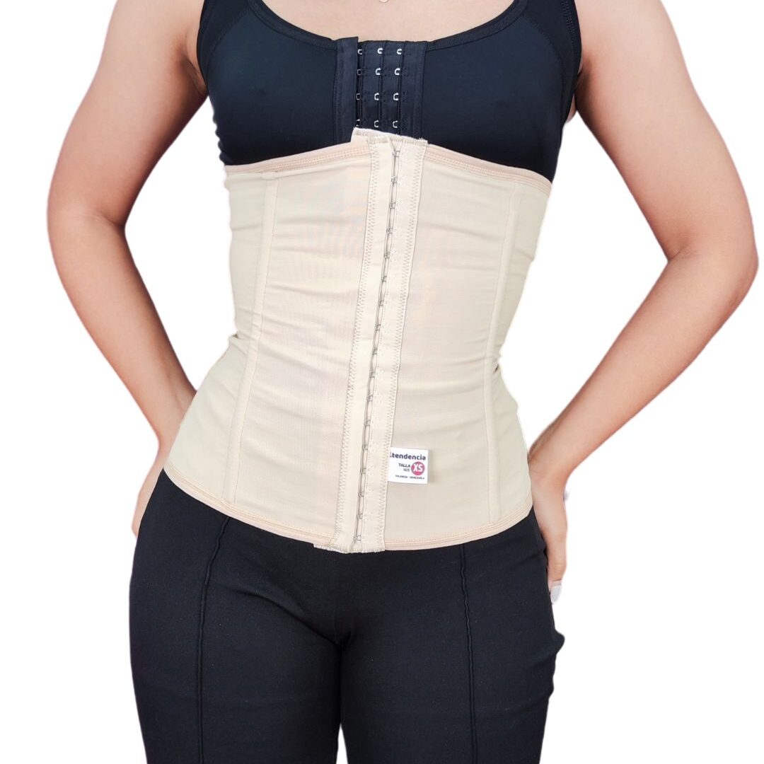 Cinturilla tipo corset alta compresión para uso diario con 4 varillas metálicas