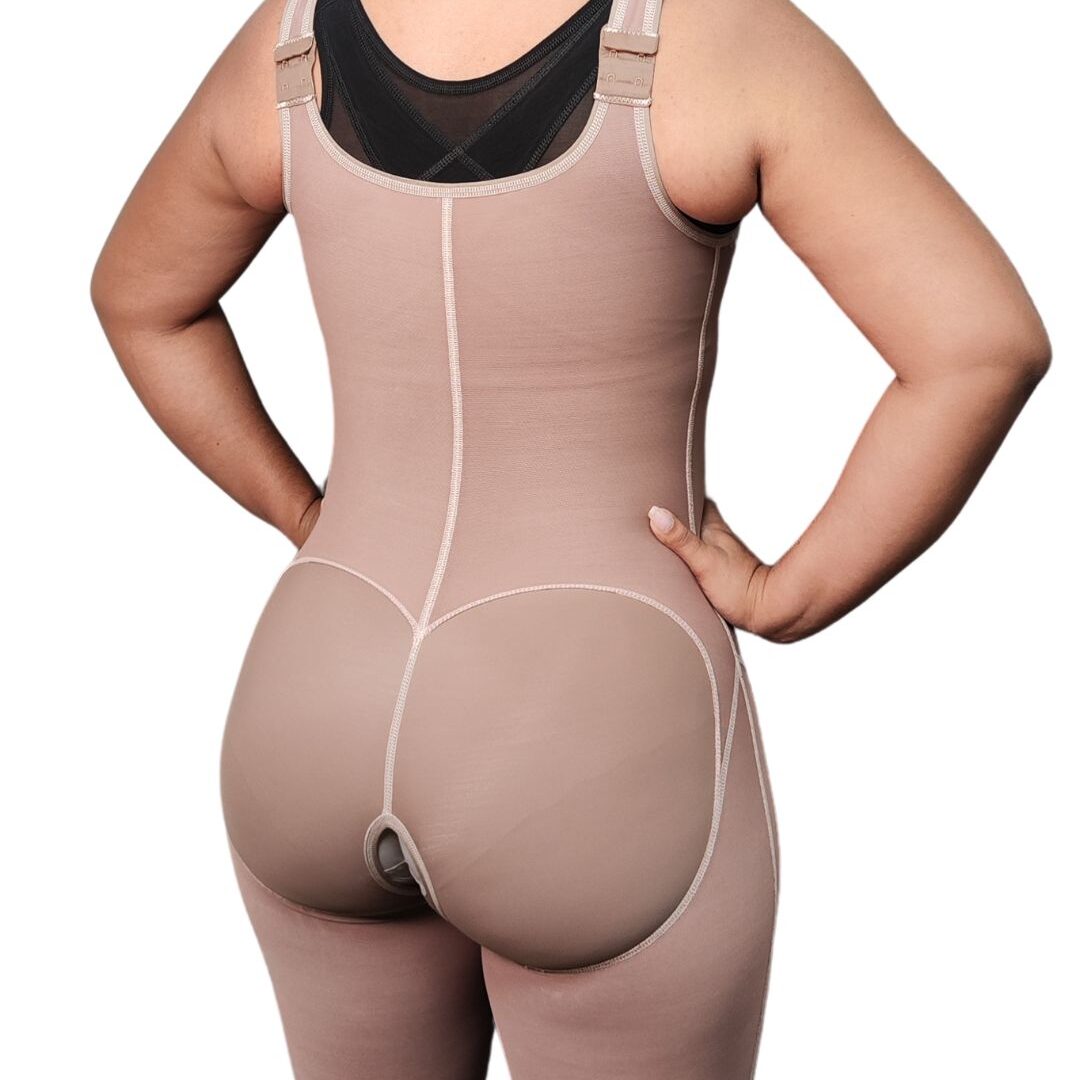 Faja completa a la rodilla alta compresión para postoperatorio y uso diario control cintura vientre bajo levanta glúteos