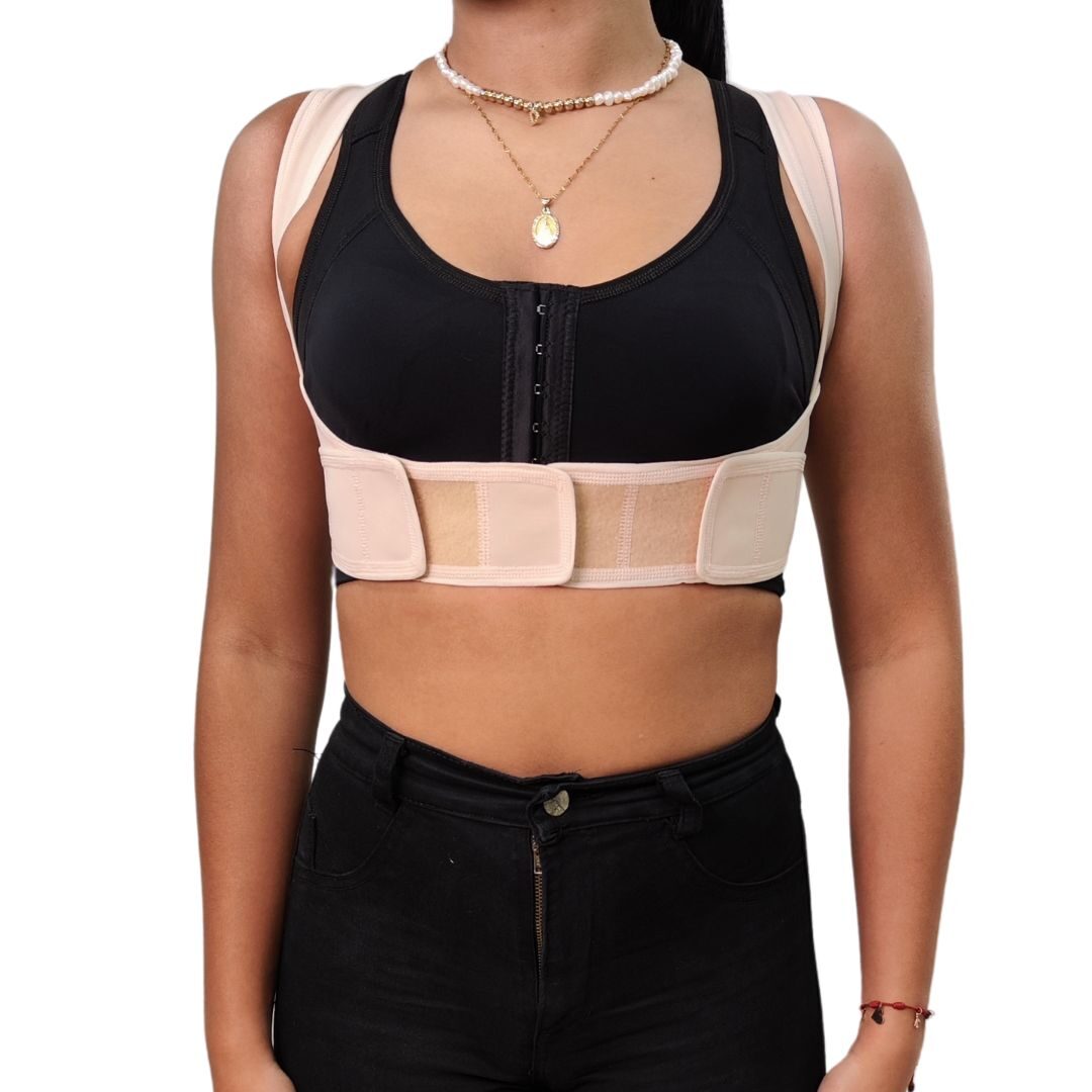 Corrector de postura alta compresión para uso diario con Velcro