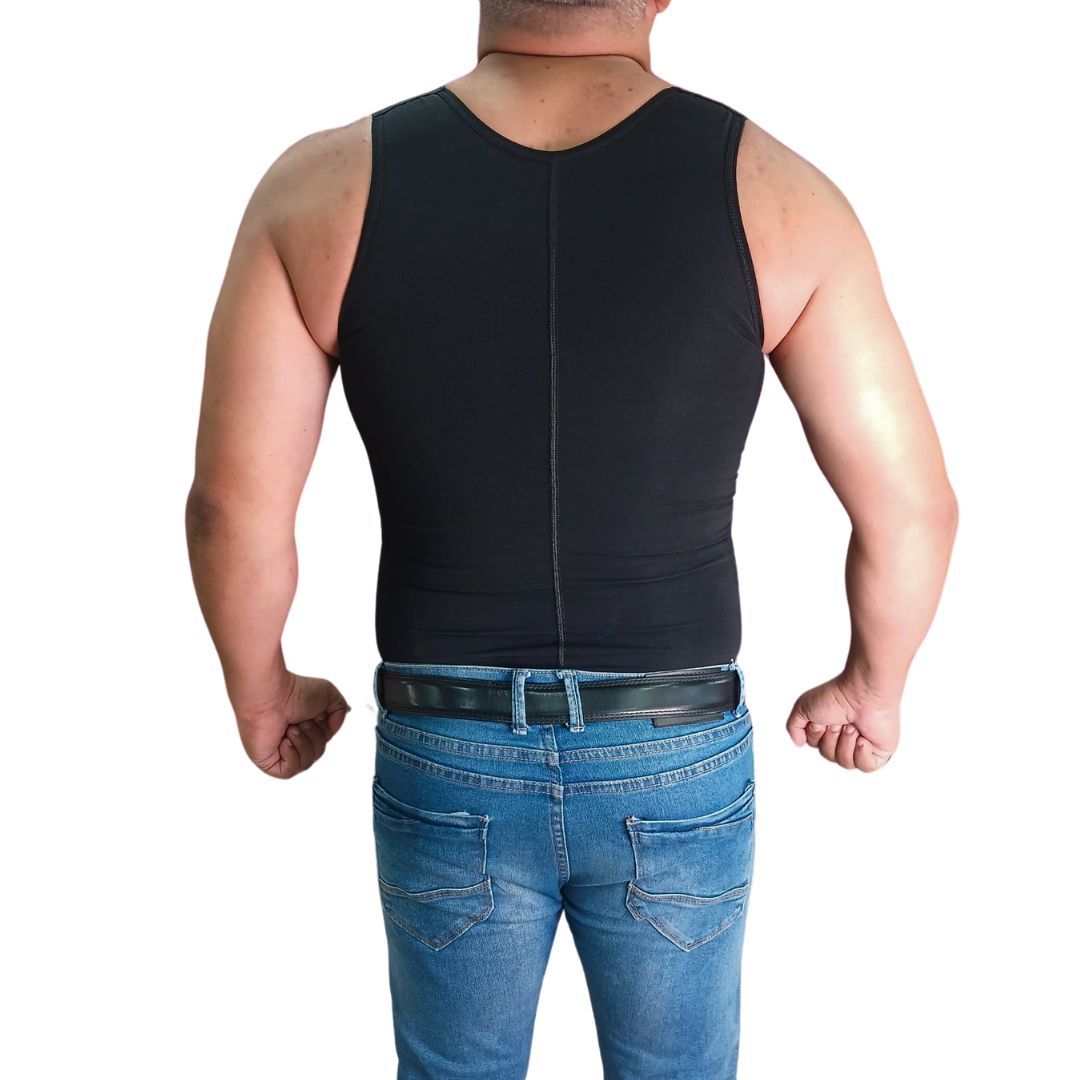 Faja franelilla caballero alta compresión presoterapia uso diario corrector postura