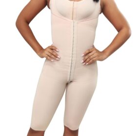 Faja completa a la rodilla mediana compresión postoperatoria uso diario control cintura vientre bajo