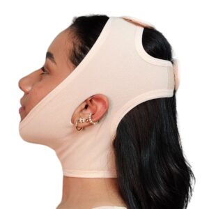 Mentonera tipo mano alta compresión postoperatoria tres velcros