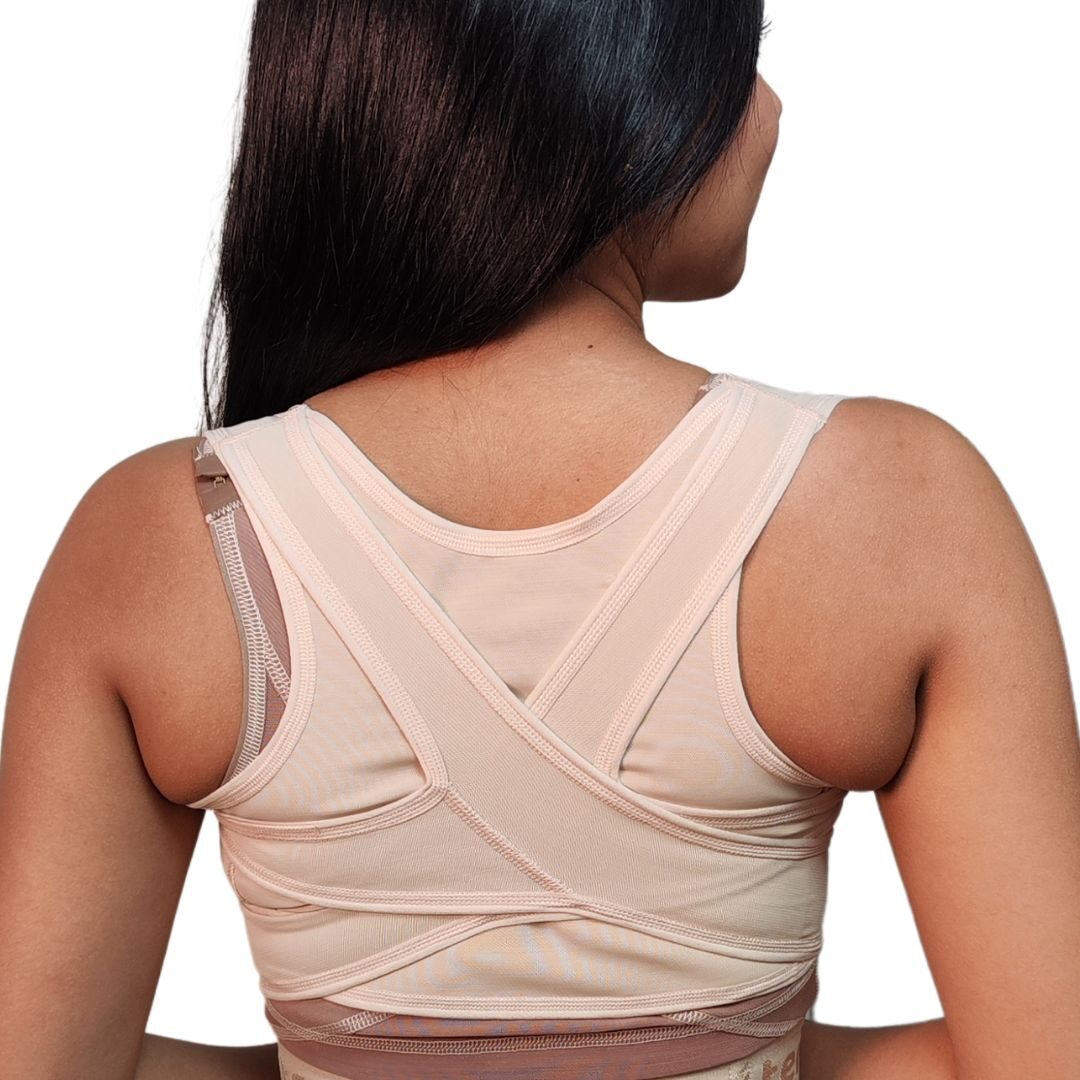 Corrector de postura alta compresión para uso diario con Velcro