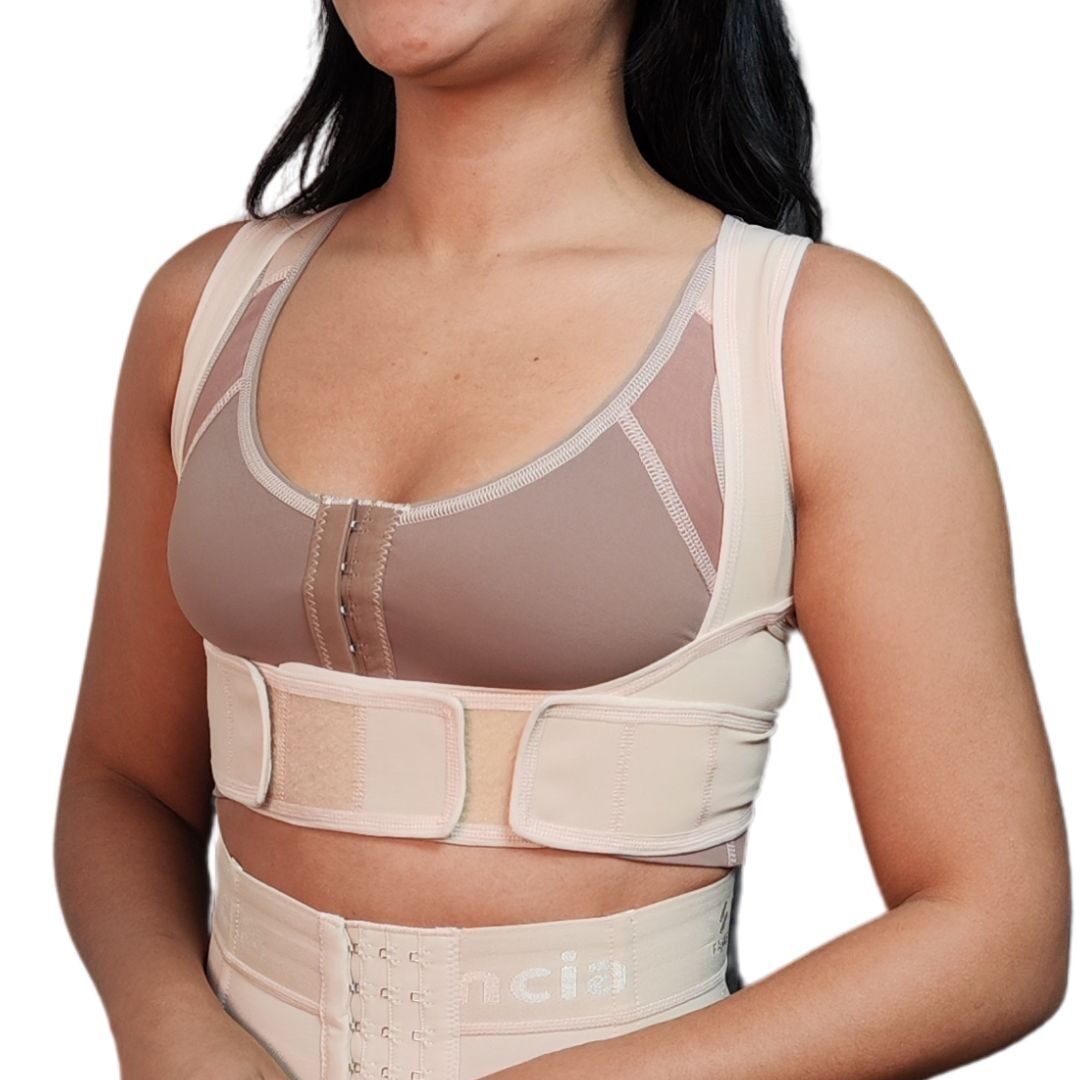 Corrector de postura alta compresión para uso diario con Velcro