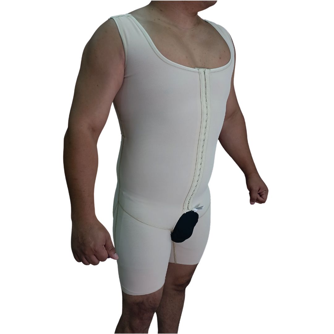 Faja completa braga caballero alta compresión postoperatoria corrector postura