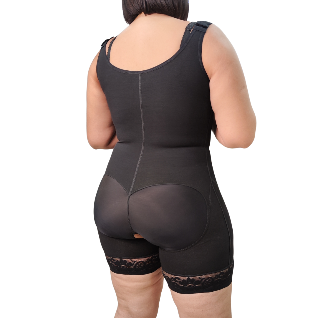 Faja completa postoperatoria short tirante grueso, alta compresión y uso diario - Imagen 2